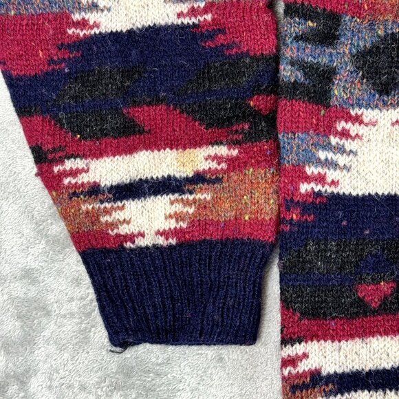 Vintage Etchings Shetland Wool Aztec Sweater Pullover Southwestern Navajo Men XL - Picture 6 of 8